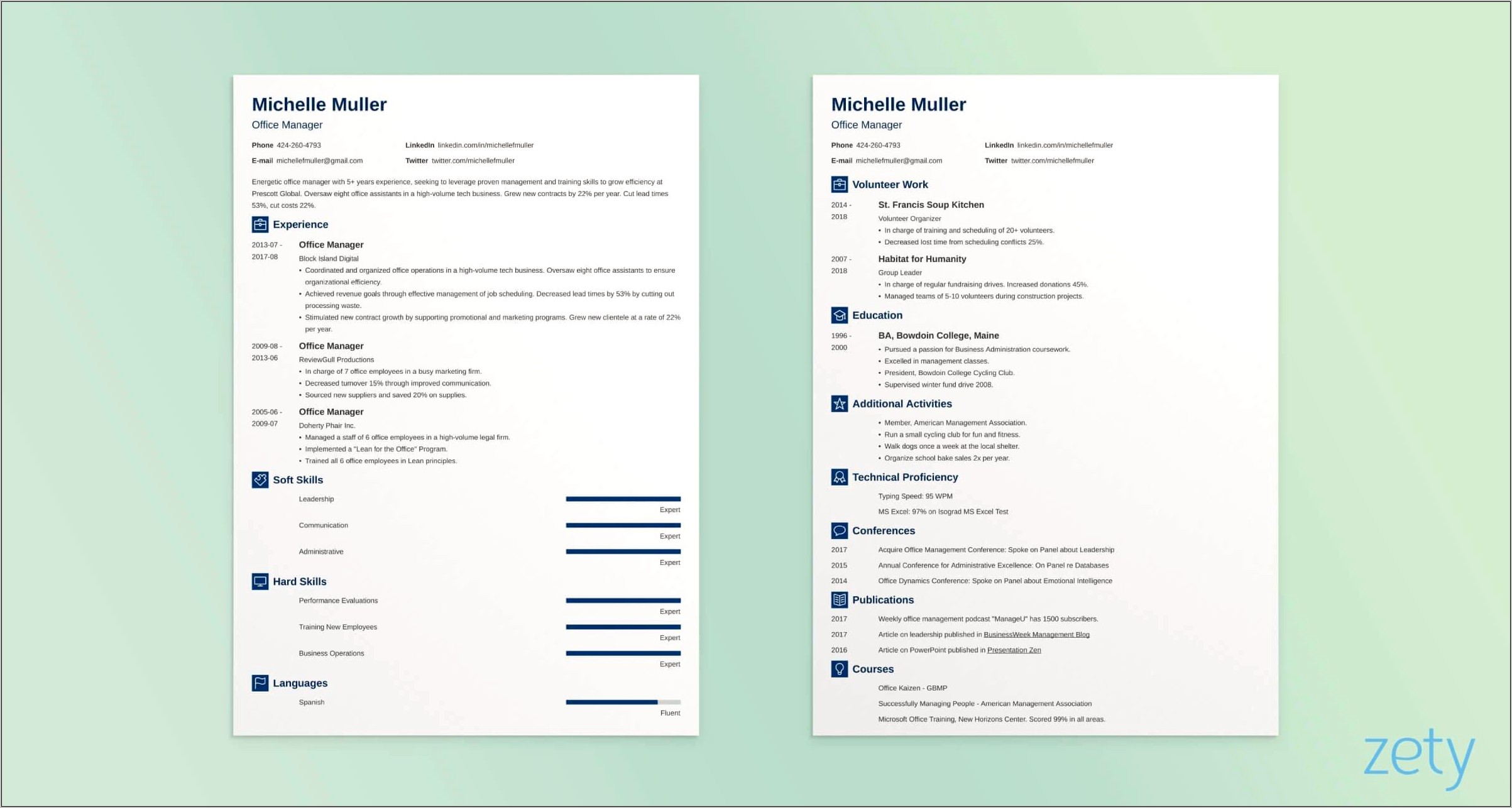 Example Of Heading On Page 2 Resume