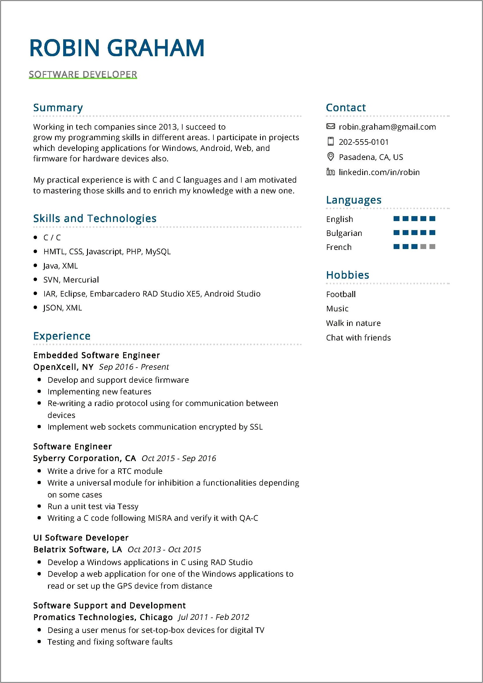 Example Of Nutritionist Resume On Website