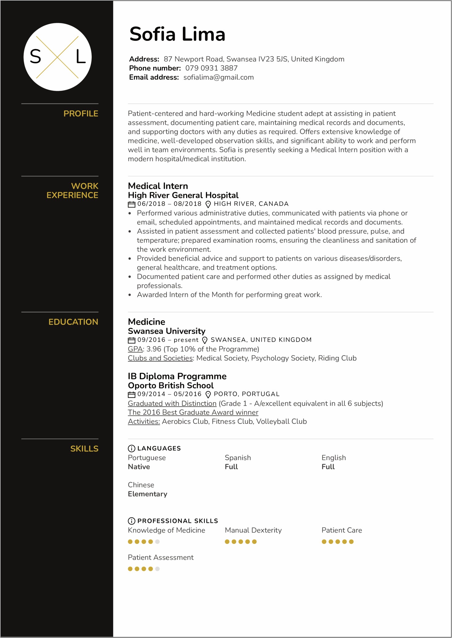 Example Of Objective In Resume Student