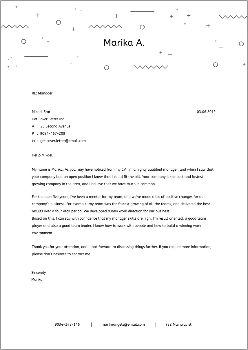 Example Of Resume Cover Letter For Coder Job