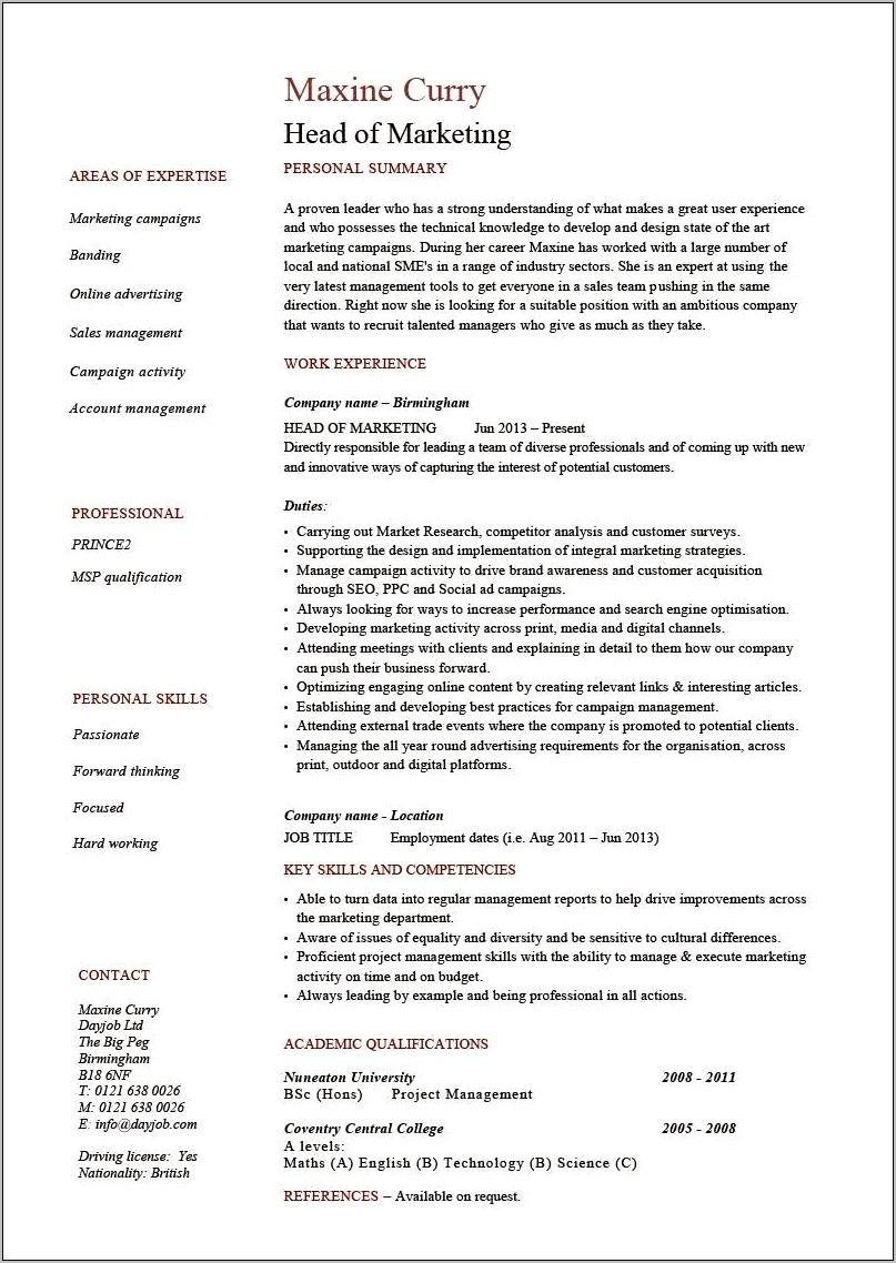 Example Of Resume For Cultural Diverstiy