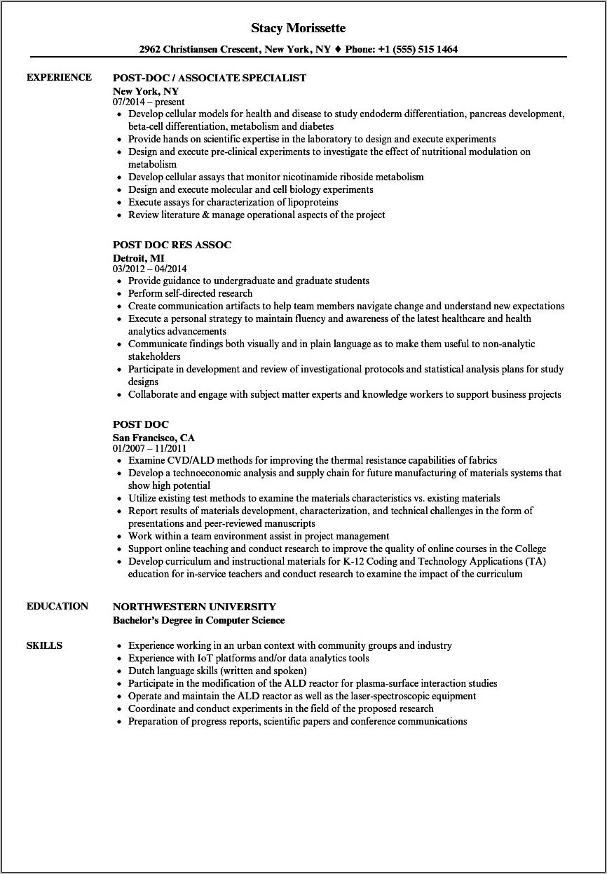Example Of Resume To Apply Job Doc