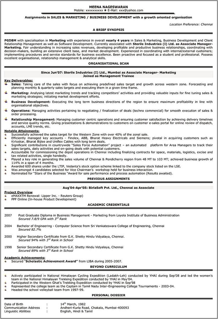 Example Of Resumes For Sales Jobs