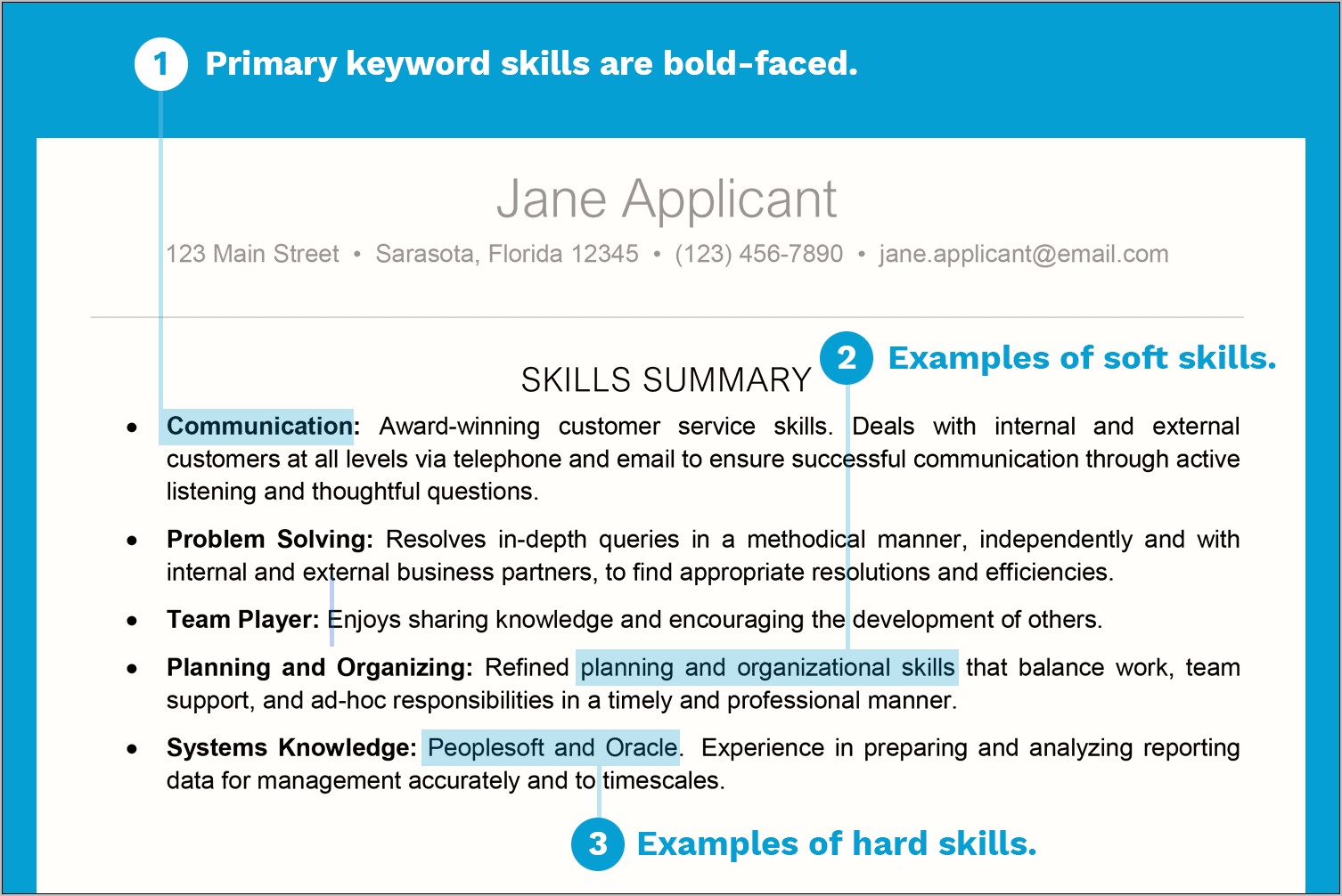 Example Of Skills Profile In Resume