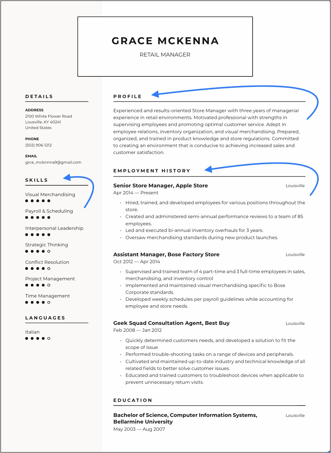 Example Of Strengths On A Resume