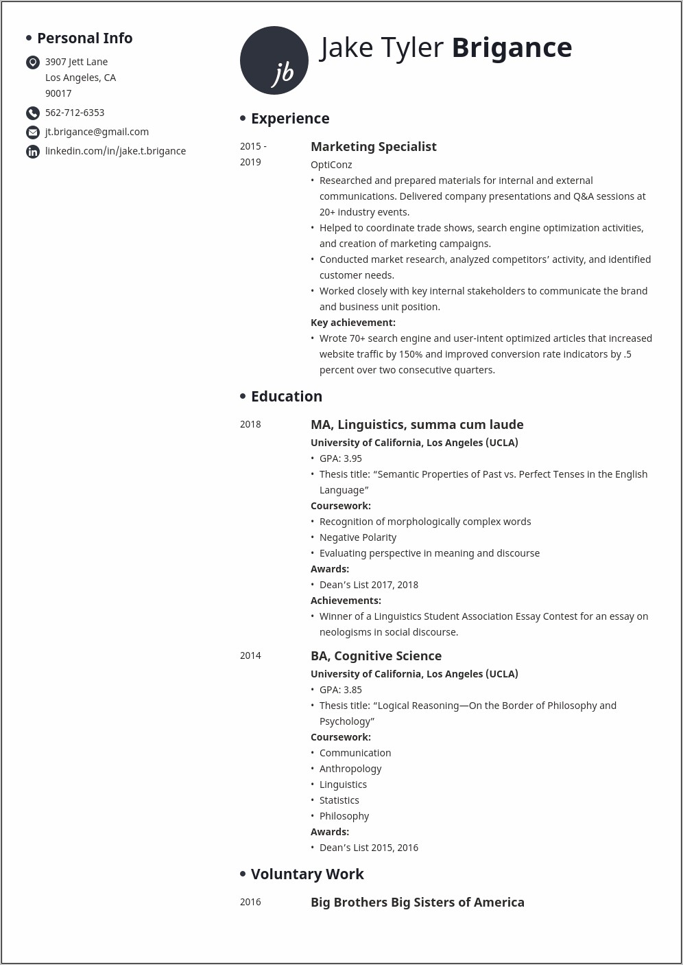 Example Of Student Resume In Malaysia