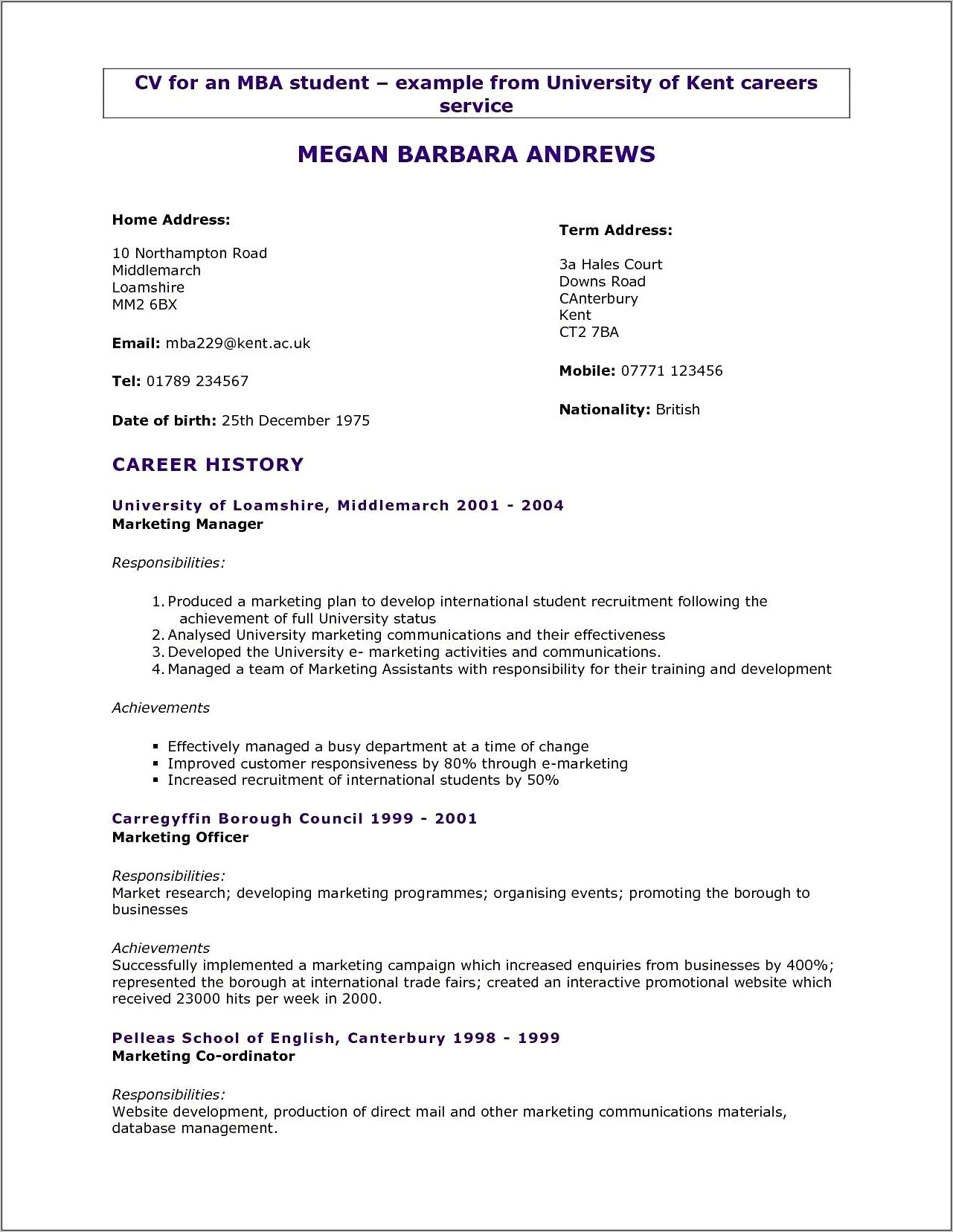 Example Of Trade Resume With 10 Year Experience