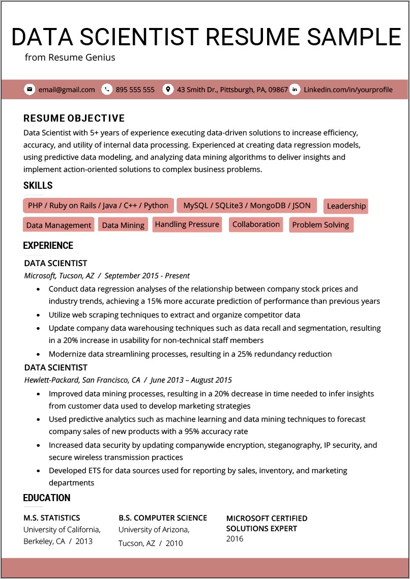 Example Resume For Aspiring Youth Models