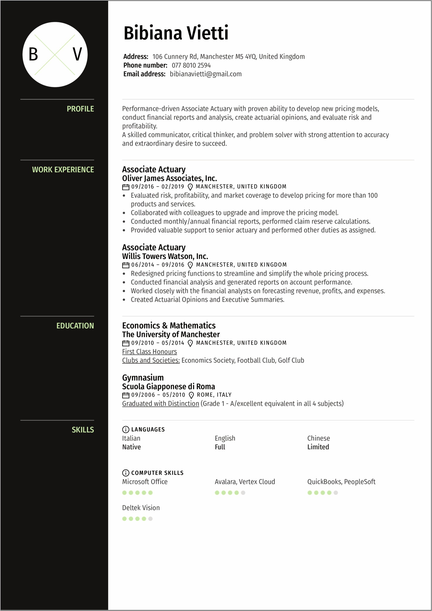 Example Resume For Junior Capital Markets Associate Lawyer