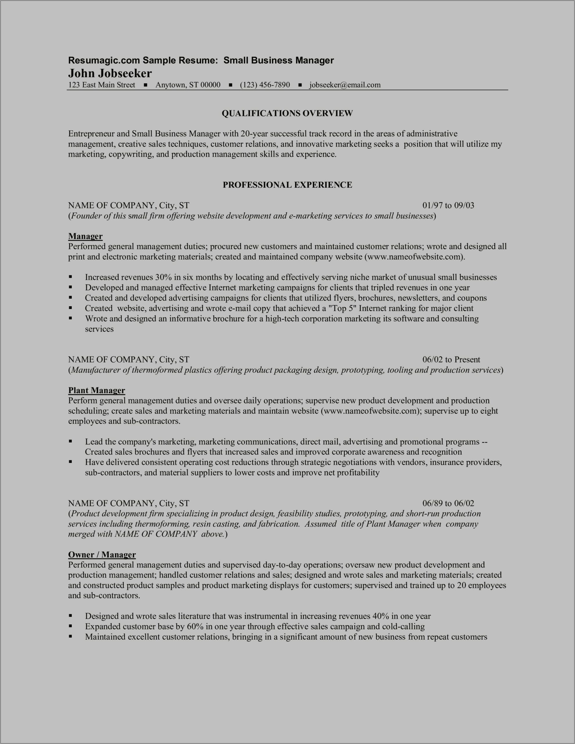 Example Resume Websites For Communications
