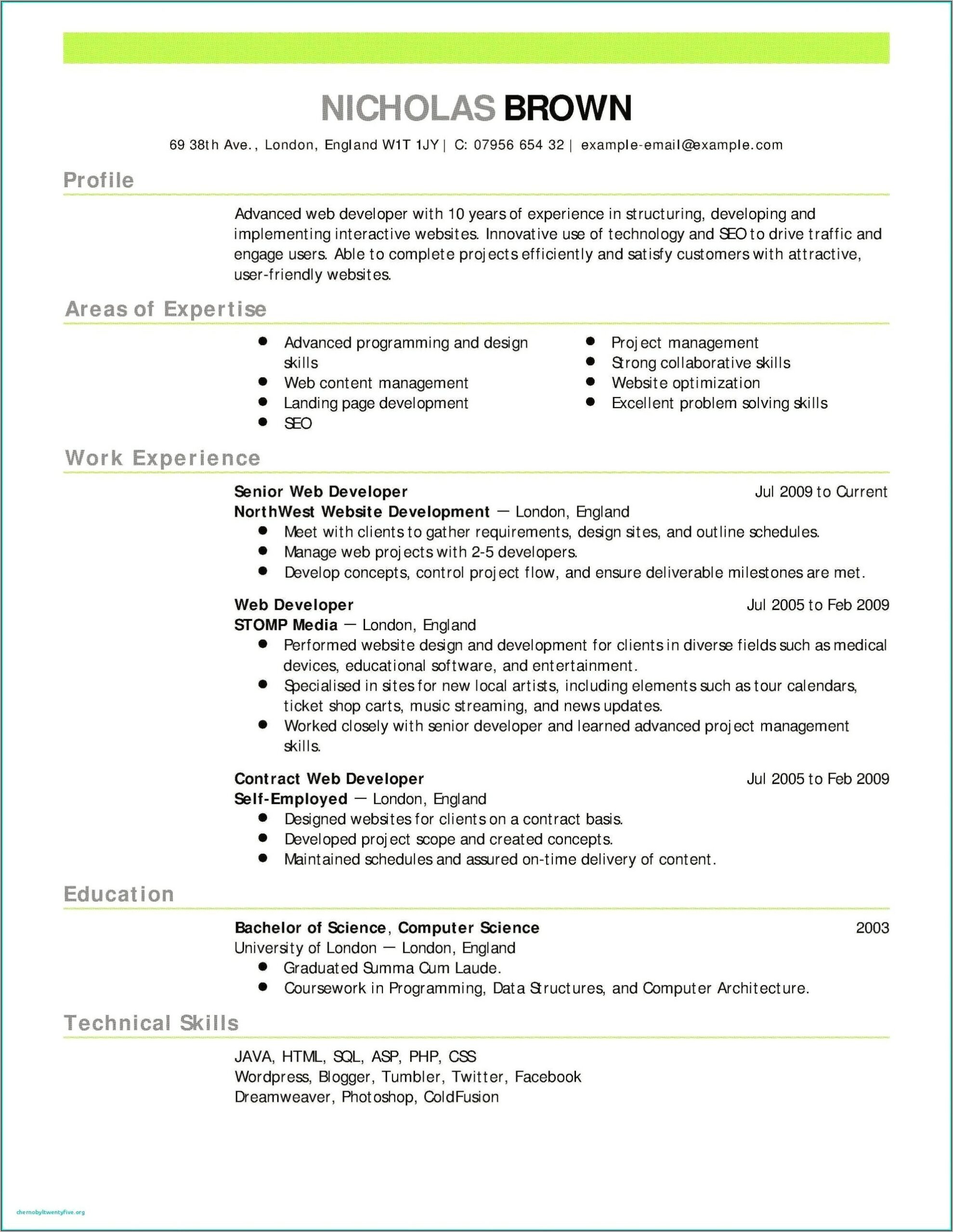 Example Science Teacher Resume With No Experience