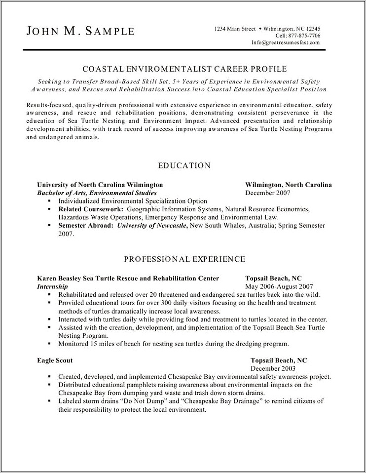 Example Stay At Home Mom Resume