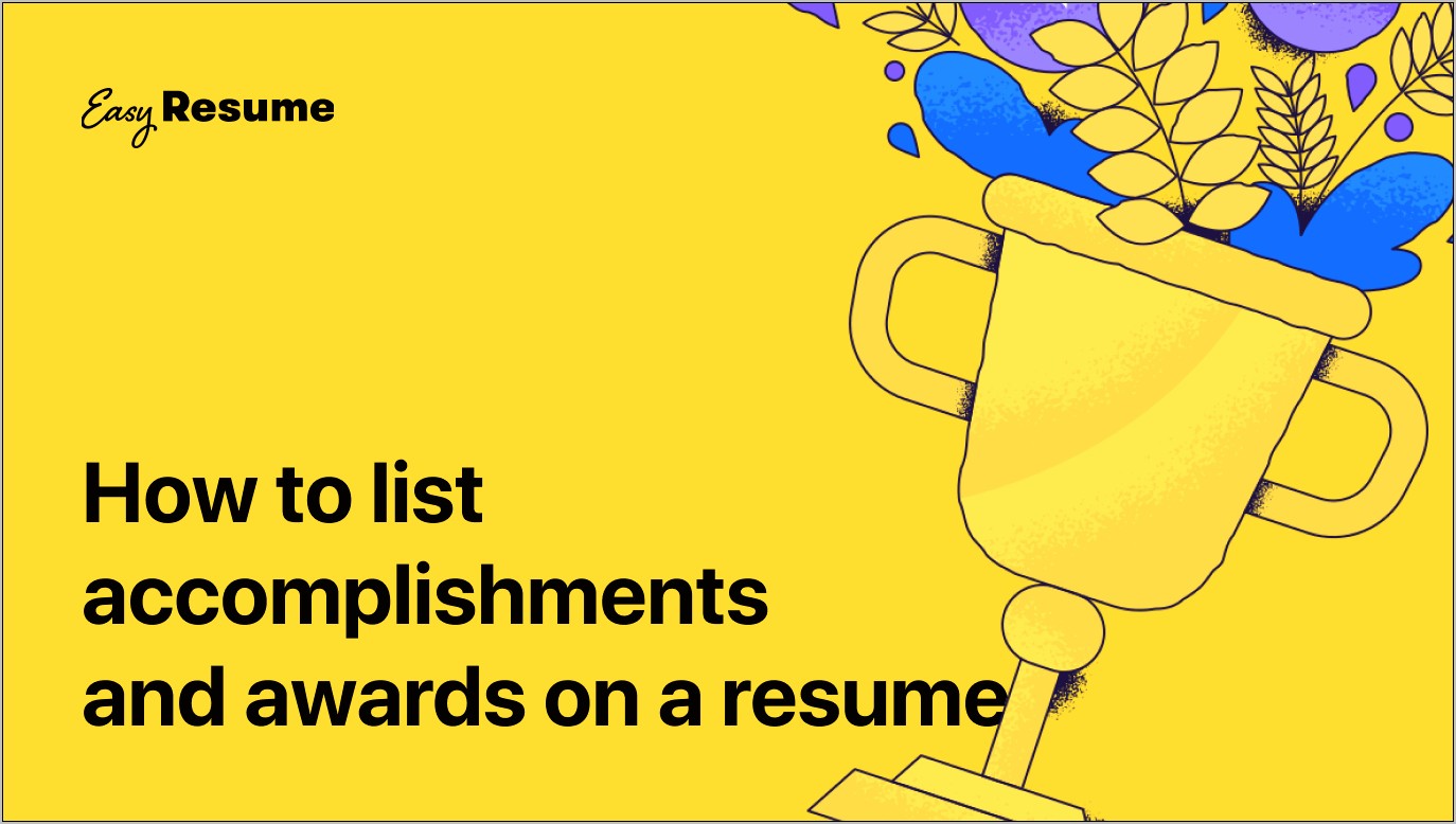 Examples Of Achievements To Put On A Resume