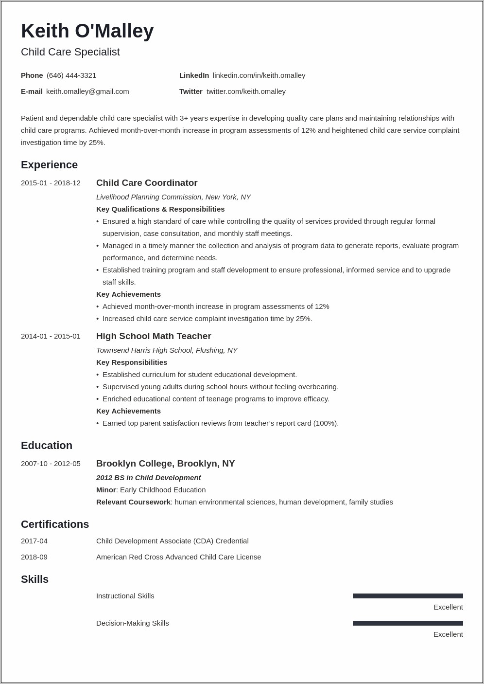 Examples Of Adding Minor In Resume
