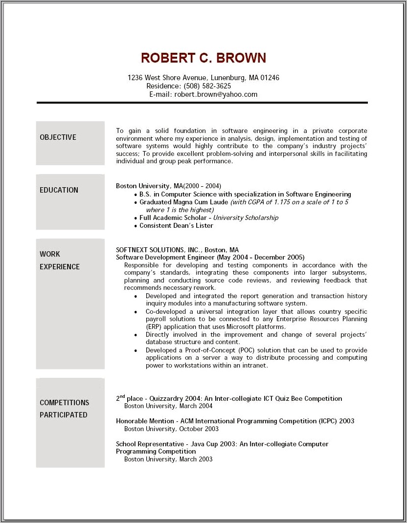 Examples Of An Objective Statement On A Resume