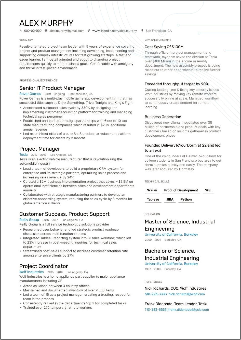 Examples Of Automotive Service Manager Resume