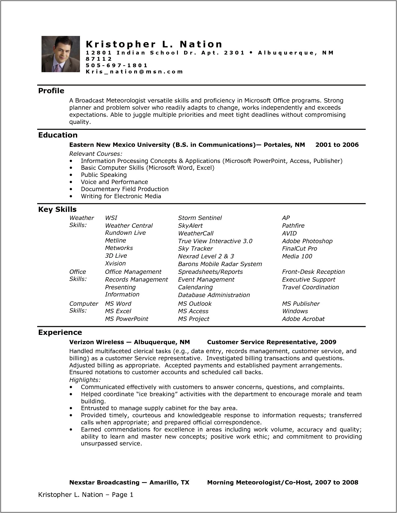 Examples Of Basic Computer Skills For Resume