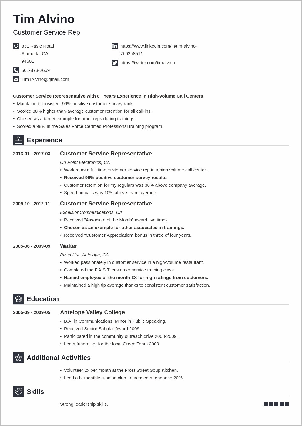 Examples Of Entry Level Objective Statements For Resume