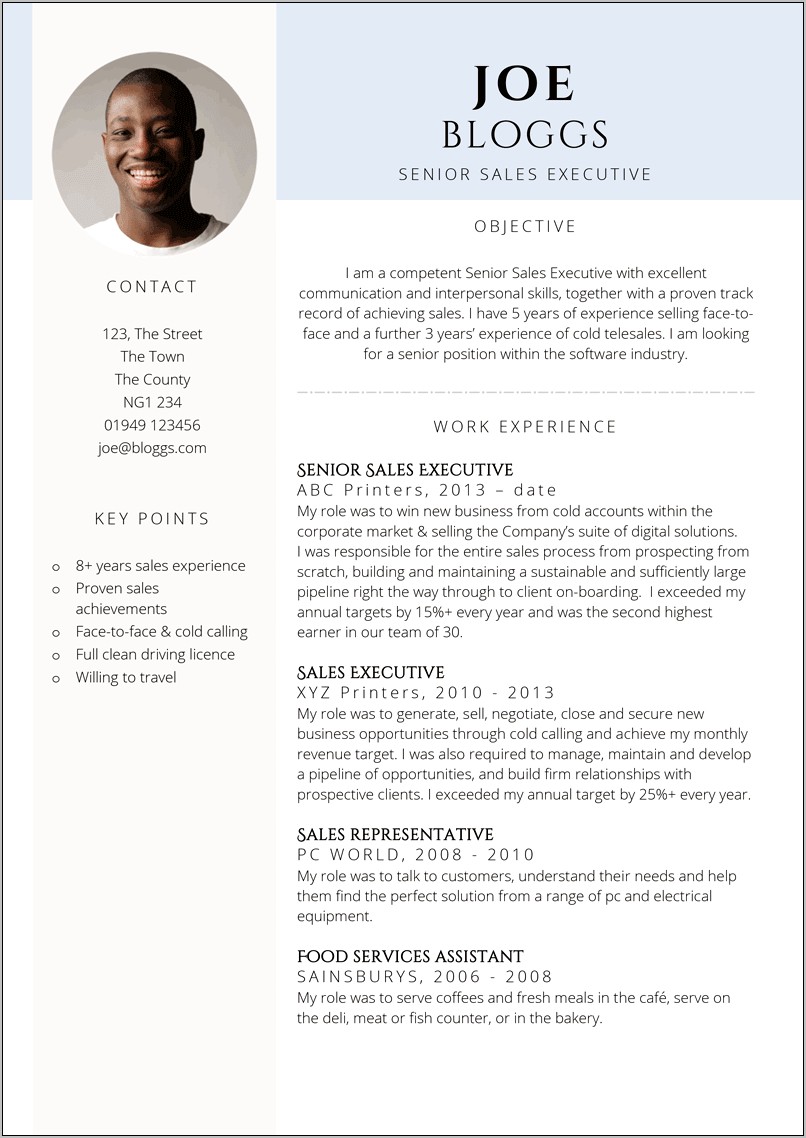 Examples Of Executive Summary On Resume