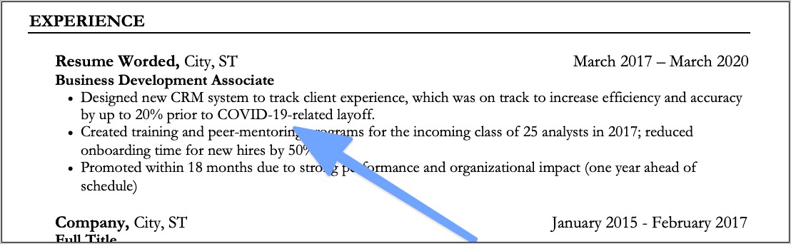 Examples Of Gaps In A Resume