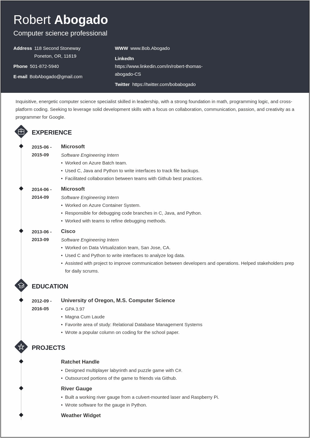 Examples Of Good Resumes For Freshers