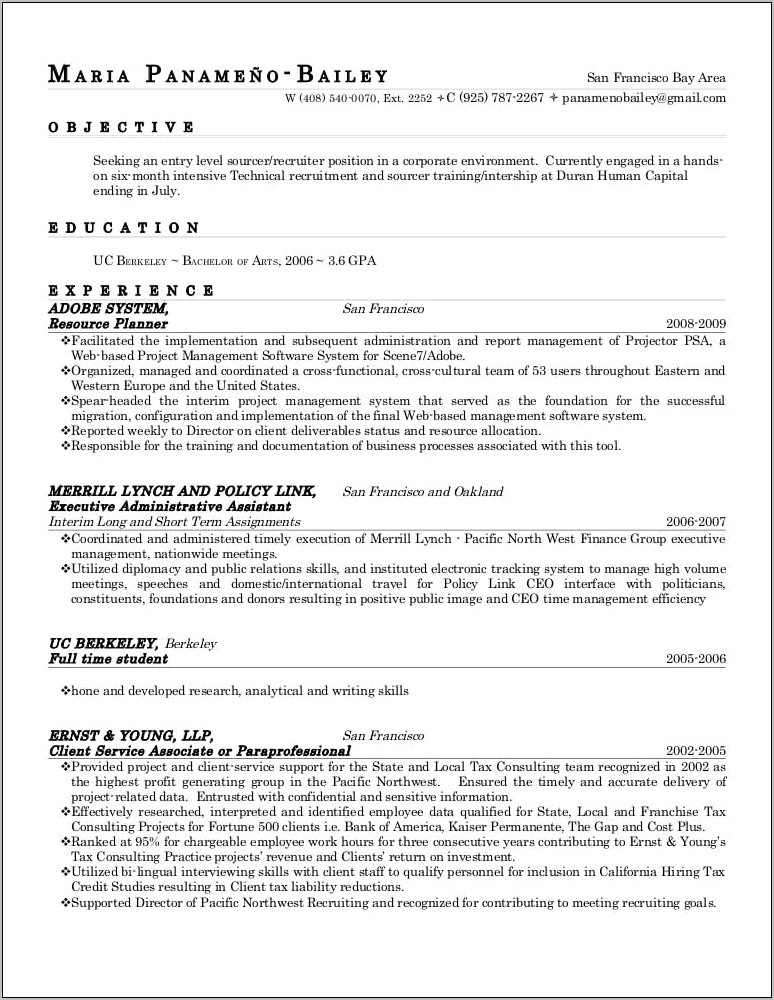 Examples Of Human Resources Objectives For Resumes
