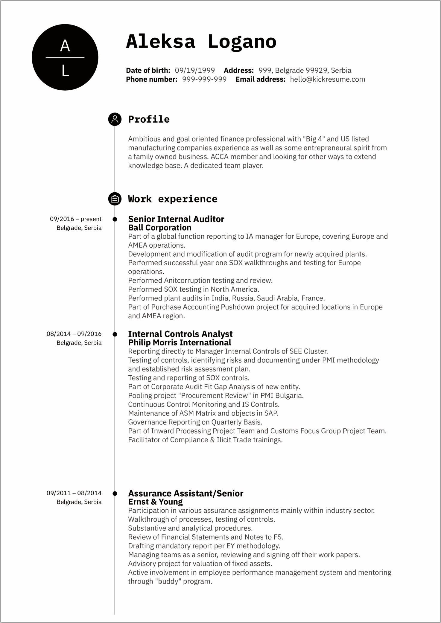 Examples Of Industry Sector For Resume