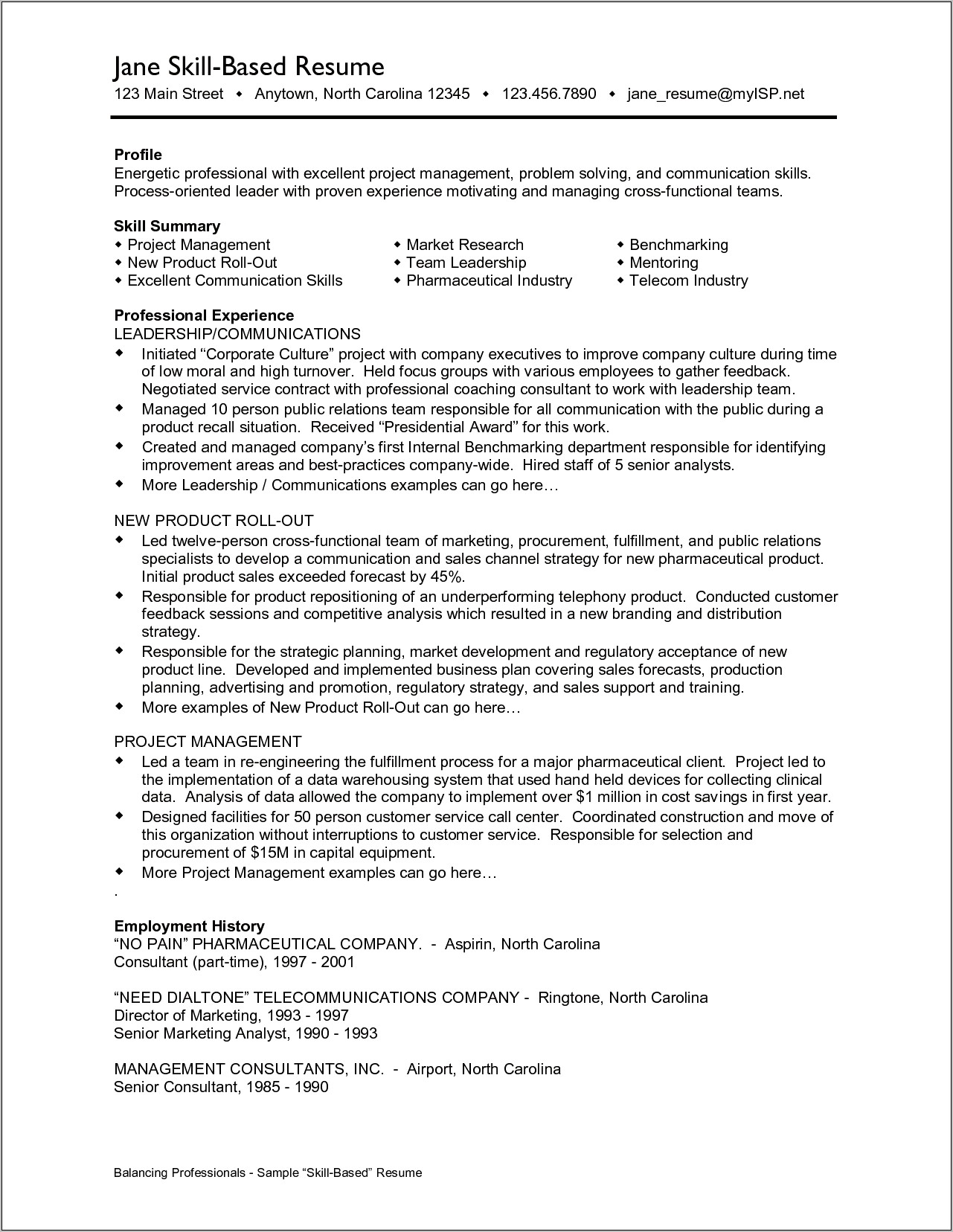 Examples Of Job Skills On A Resume