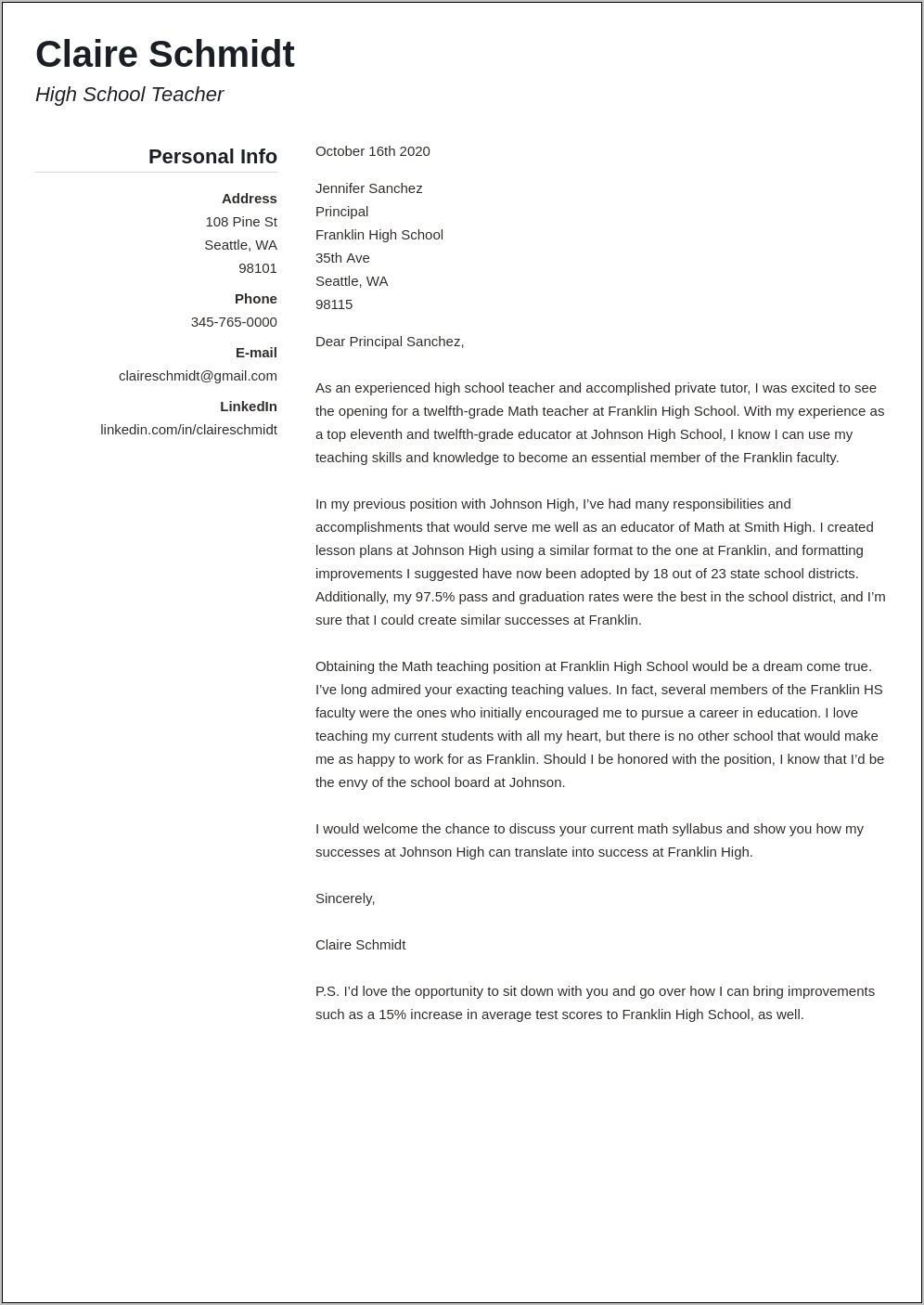 Examples Of Online Resumes And Cover Letters