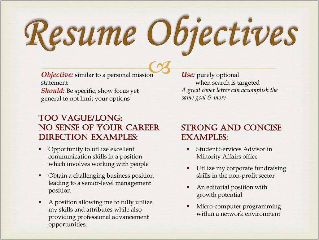Examples Of Personal Mission Statements For Resume