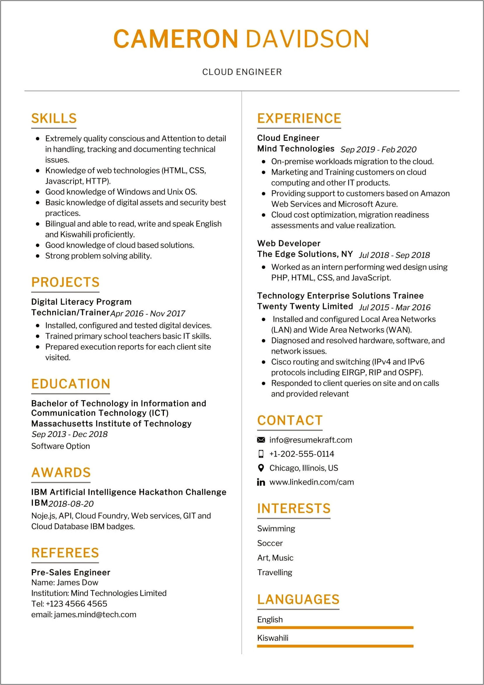 Examples Of Resume For Storage Units