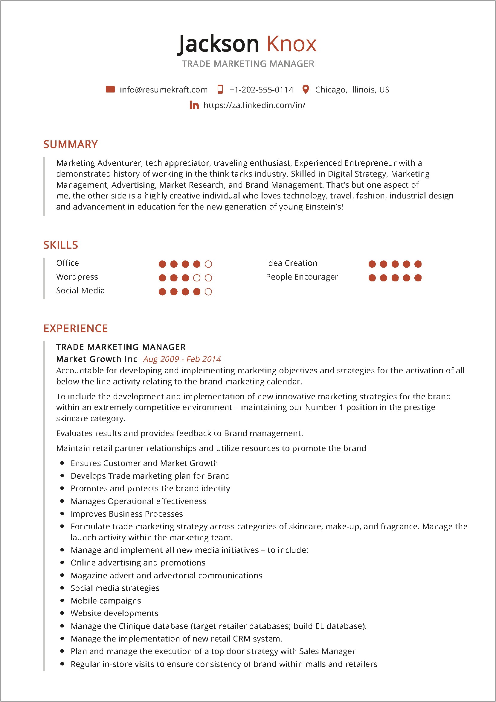 Examples Of Selling Yourself In A Resume