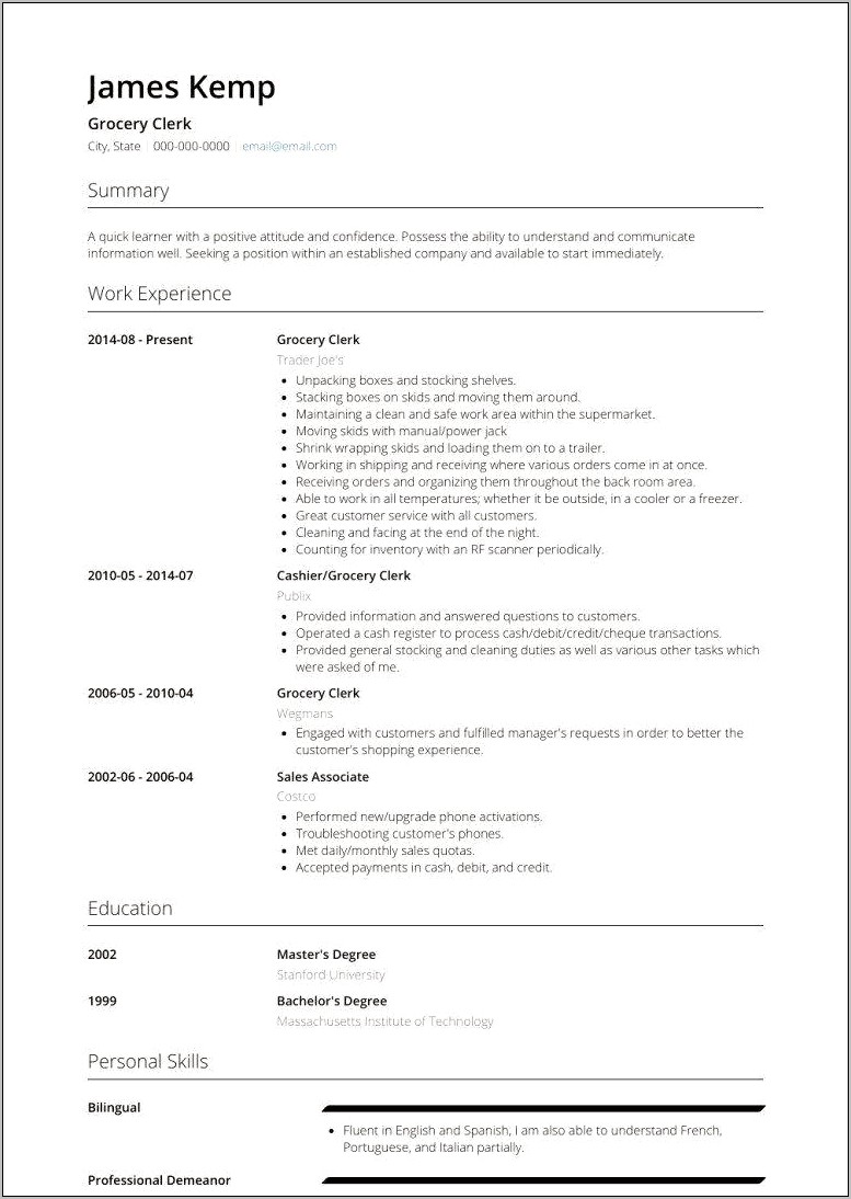Examples Of Shipping And Receiving Resumes