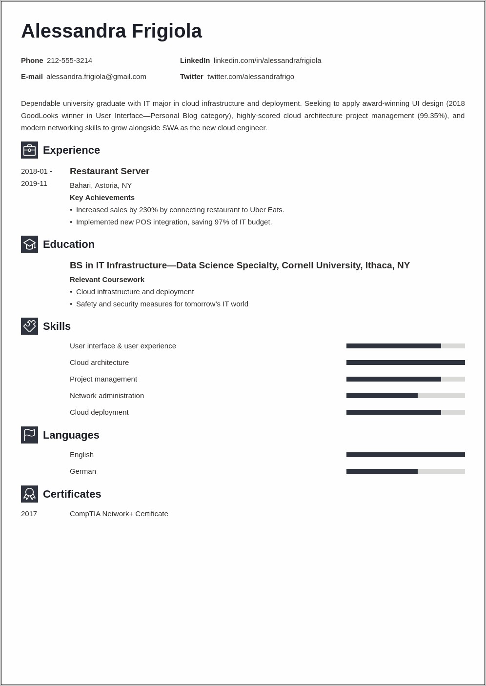 Examples Of Skill Statements For Resumes