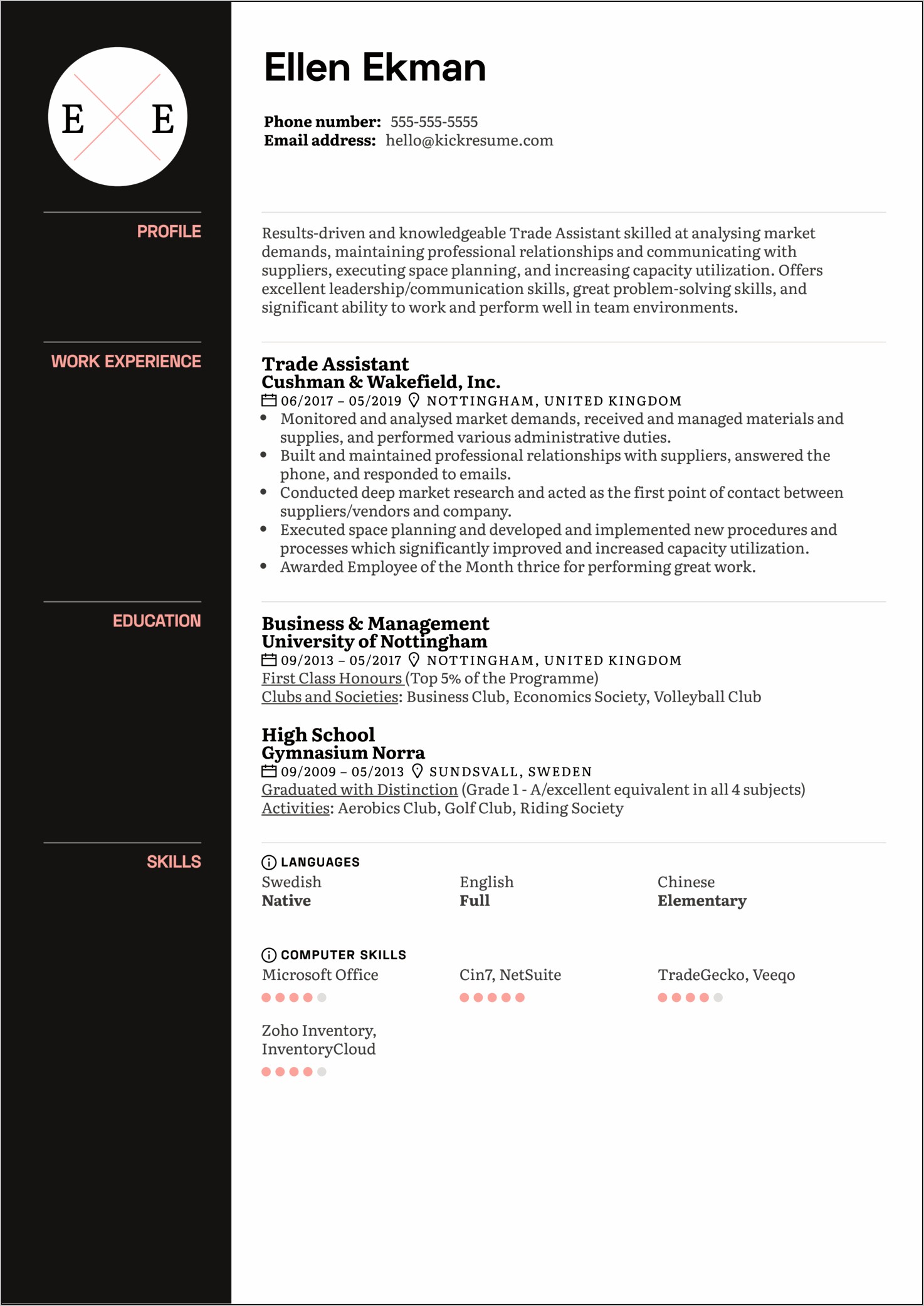 Examples Of Skilled Trades Supervisor Resumes
