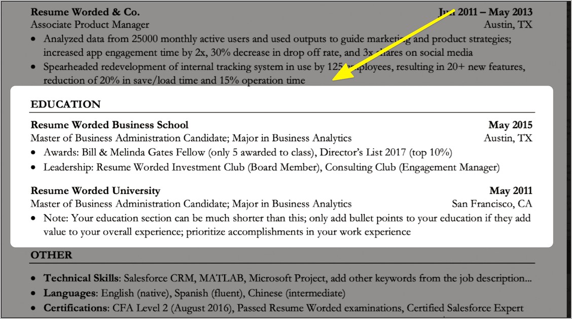 Examples Of Study Abroad On Resume