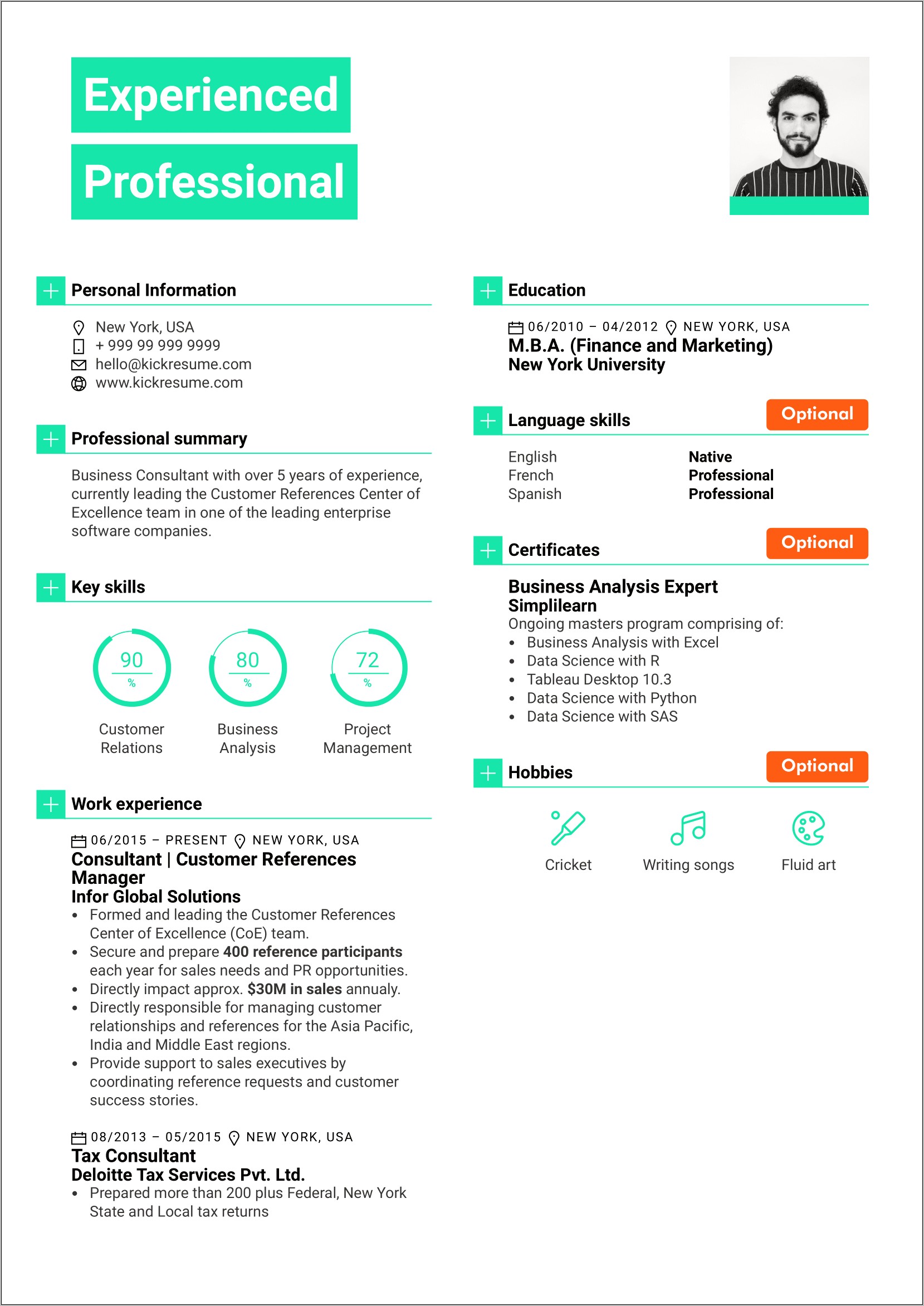 Examples Of The Education Section Of A Resume