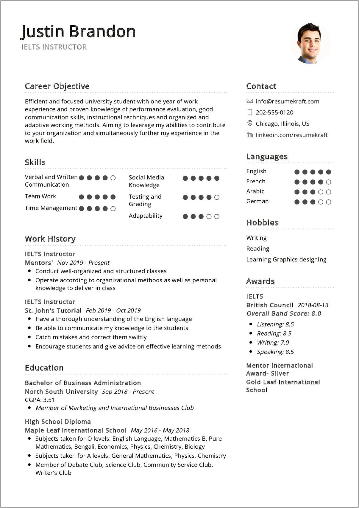 Examples Of Writing Skills On Resume