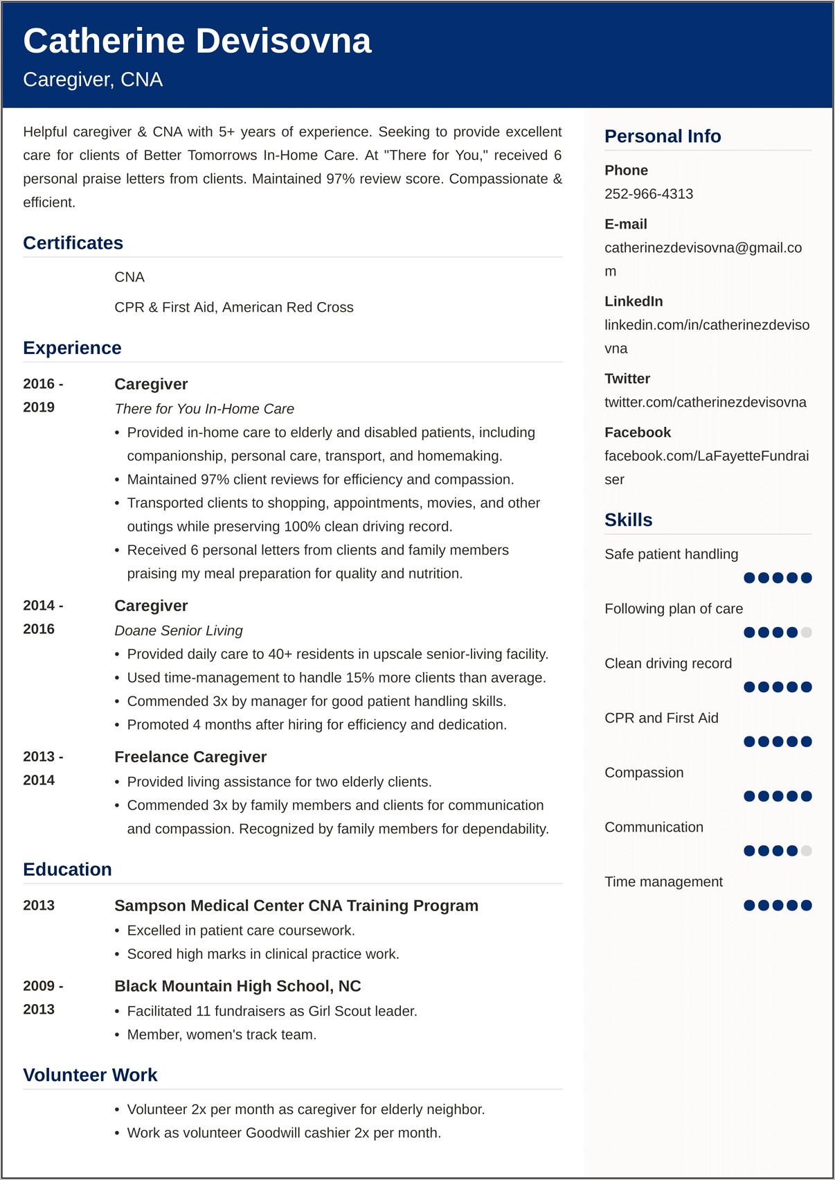 Exampole Of Resumes Working With Disabilities