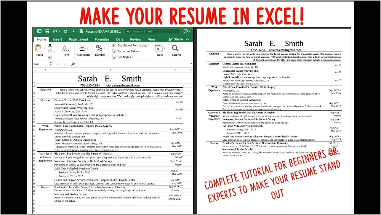 Excel Skills To Put On Resume