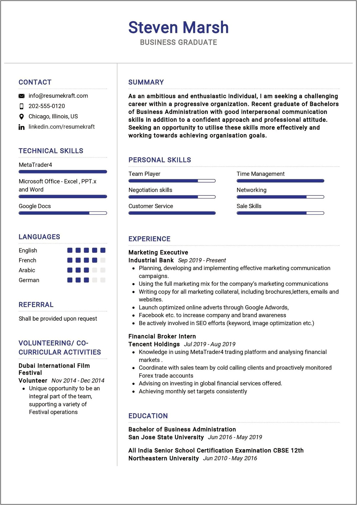Excellent Interpersonal And Communication Skills Resume