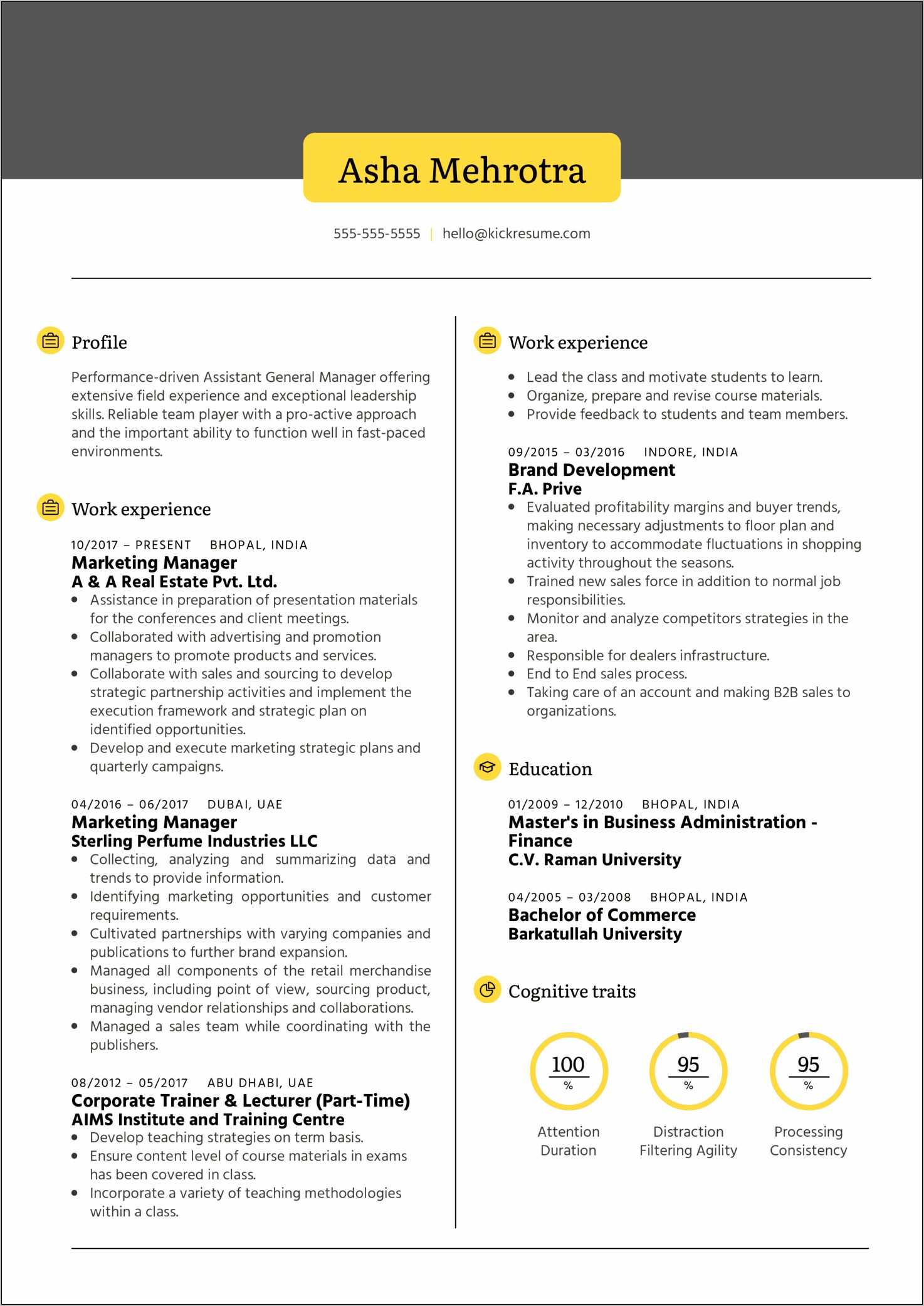 Executed On The Job Training Resume