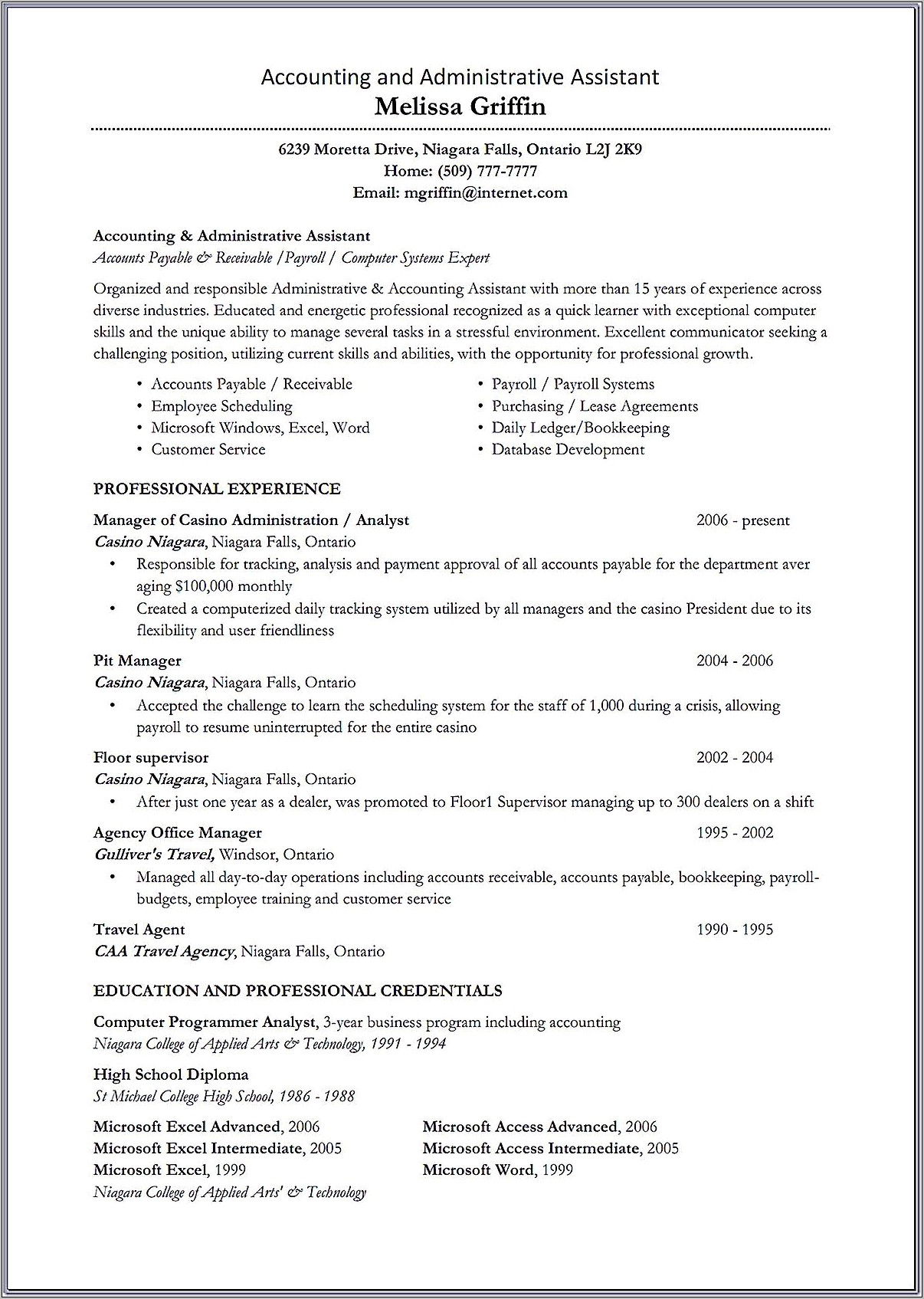 Executive Assistant Applying For Analyst Job Resume