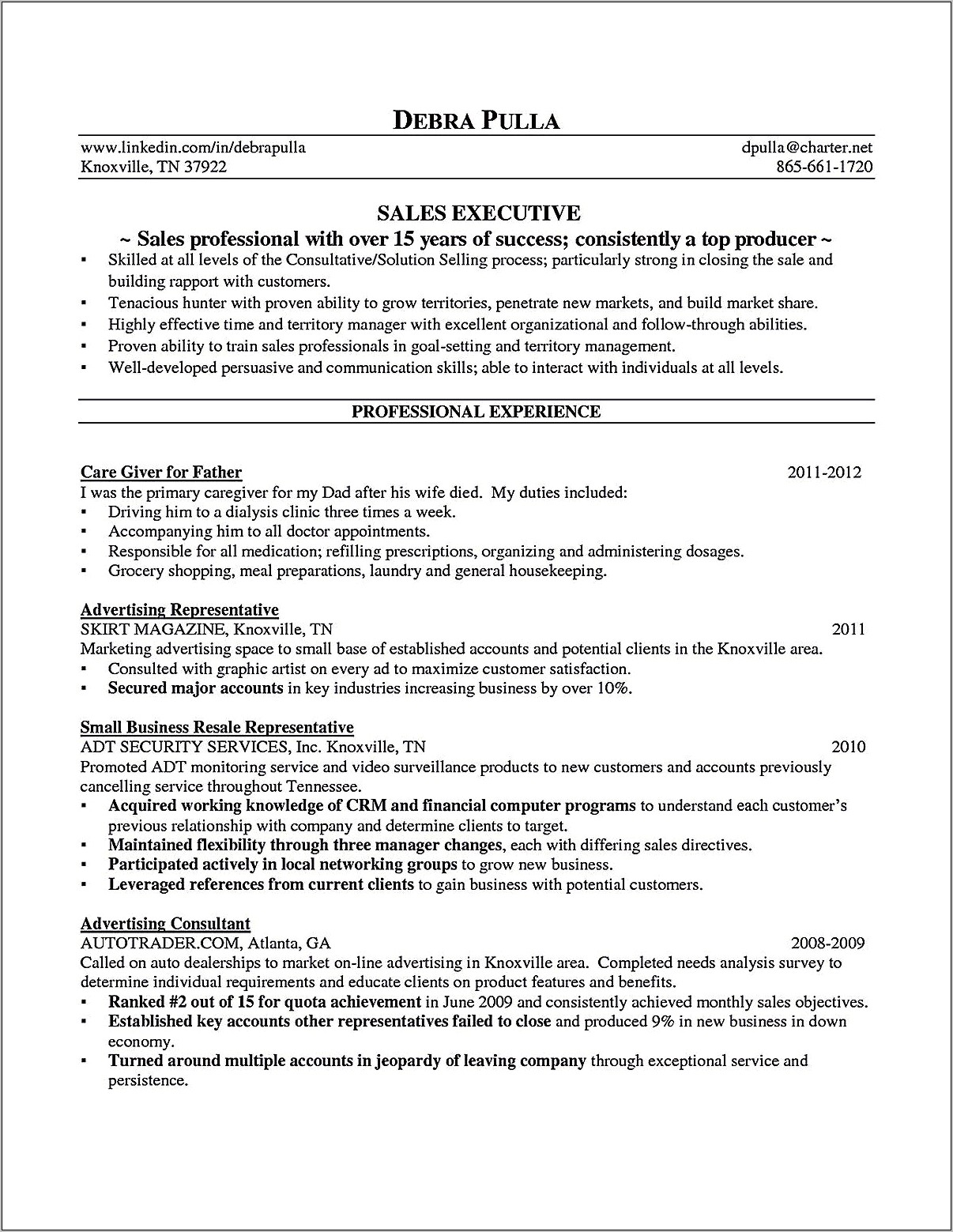 Executive Director Objective On A Resume