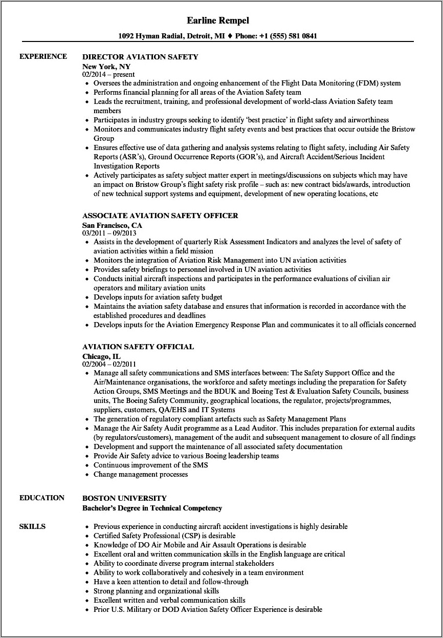 Executive Office Administrator Boeing Resume Sample