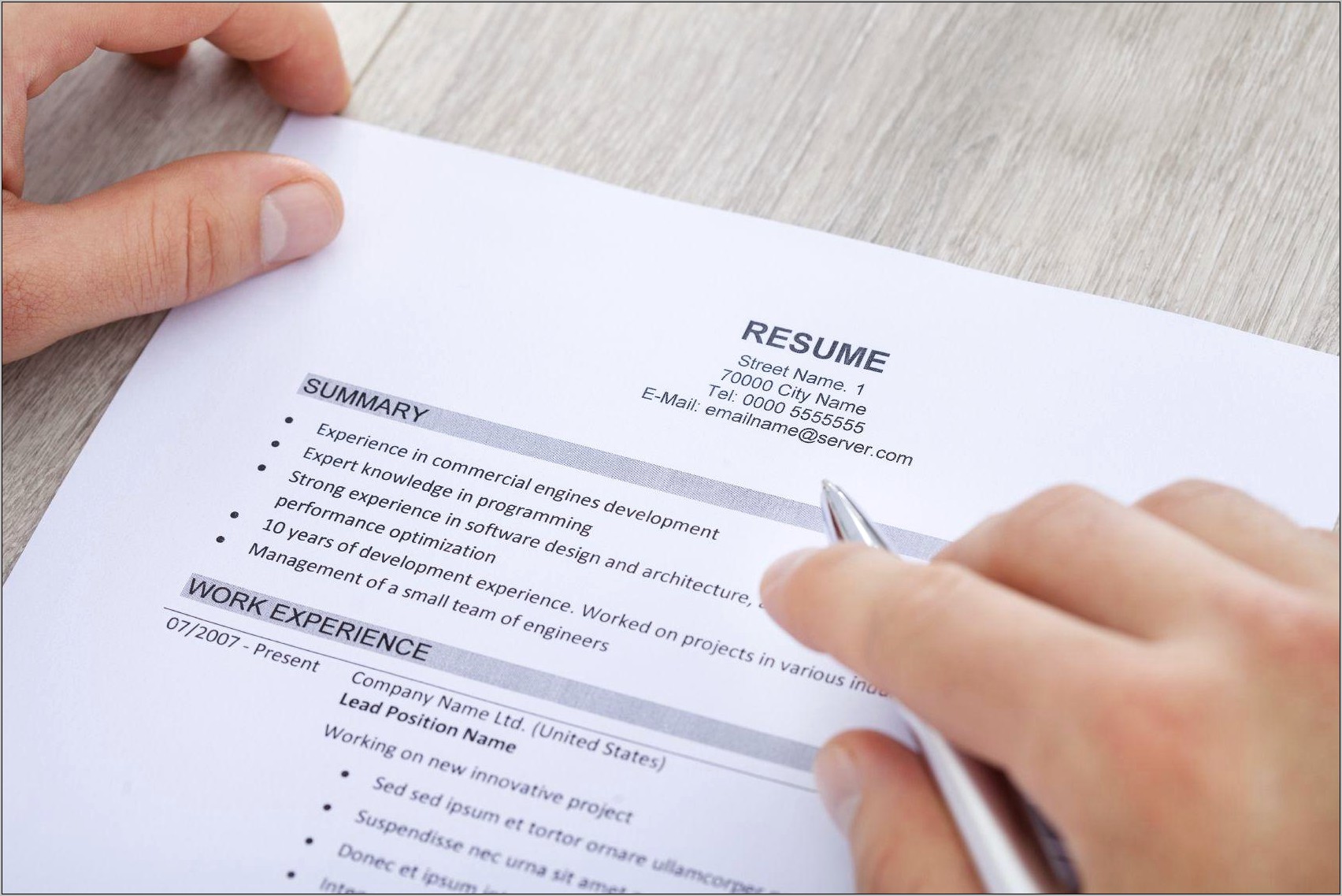 Experience Examples To Put On A Resume
