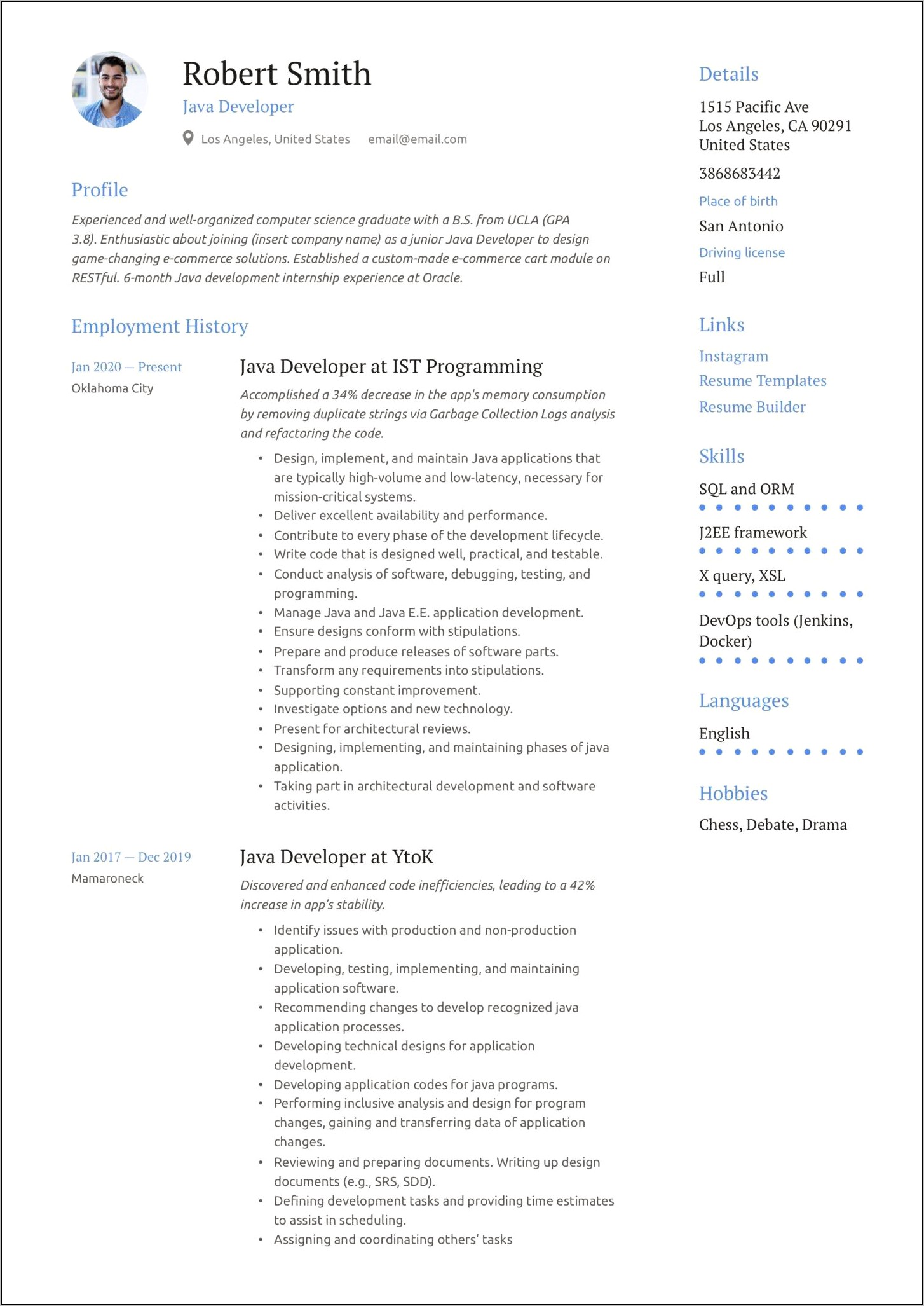 Experience Oracle Pl Sql Developer Resume