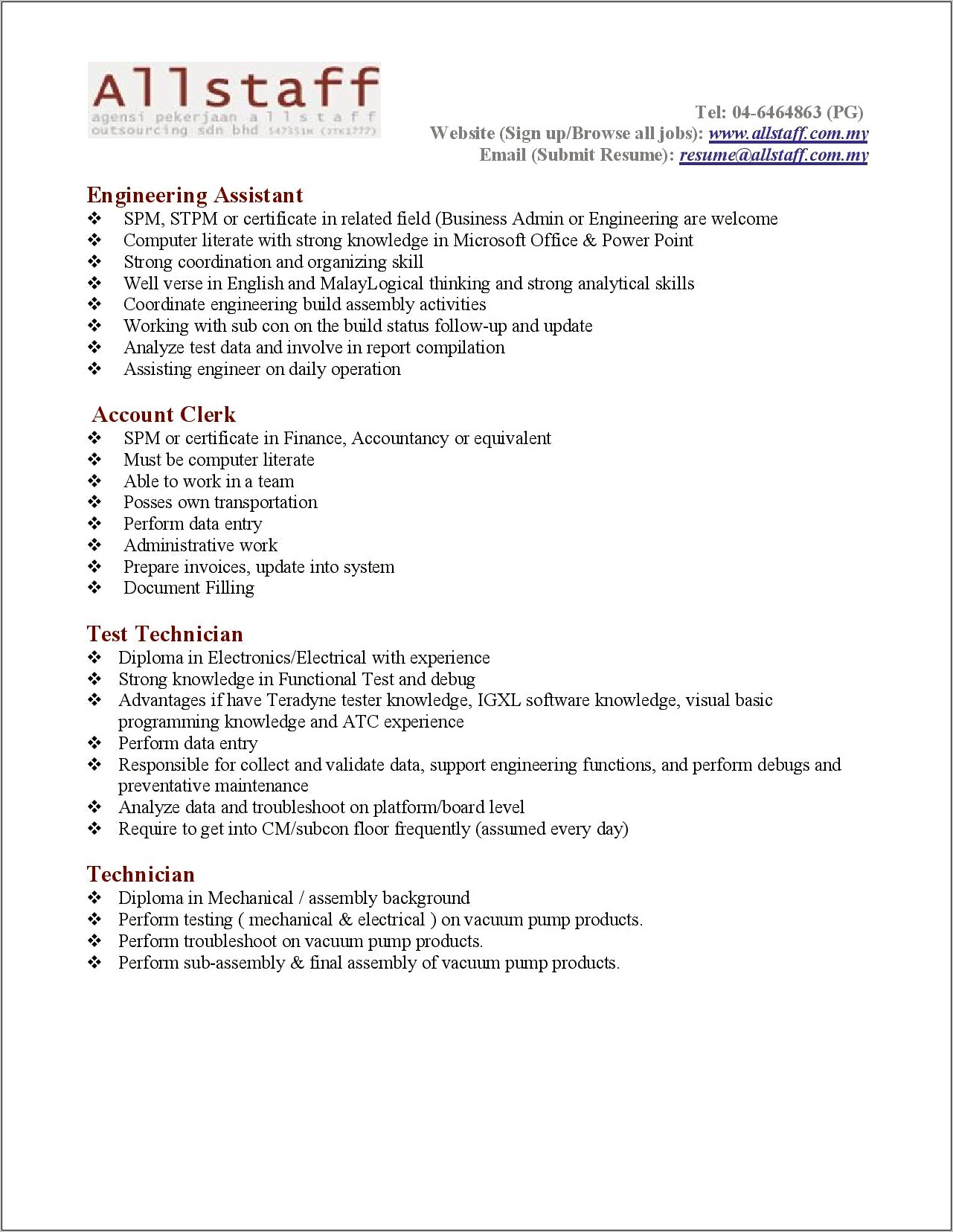 Experience Performing Computer Operating System Maintenance Resume