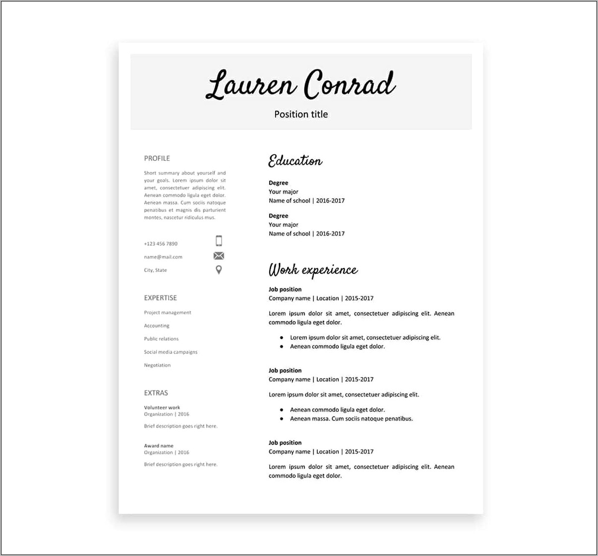 Experience With Google Slides On Resume