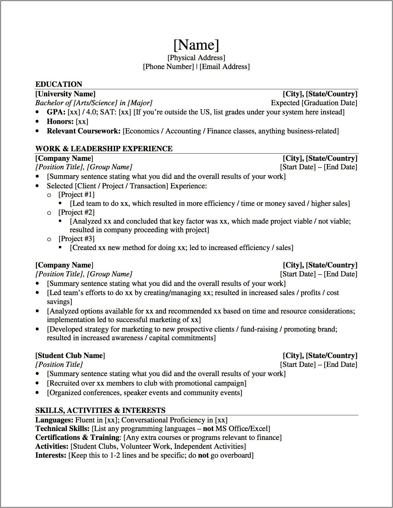 Expired Security Clearance On Resume Example